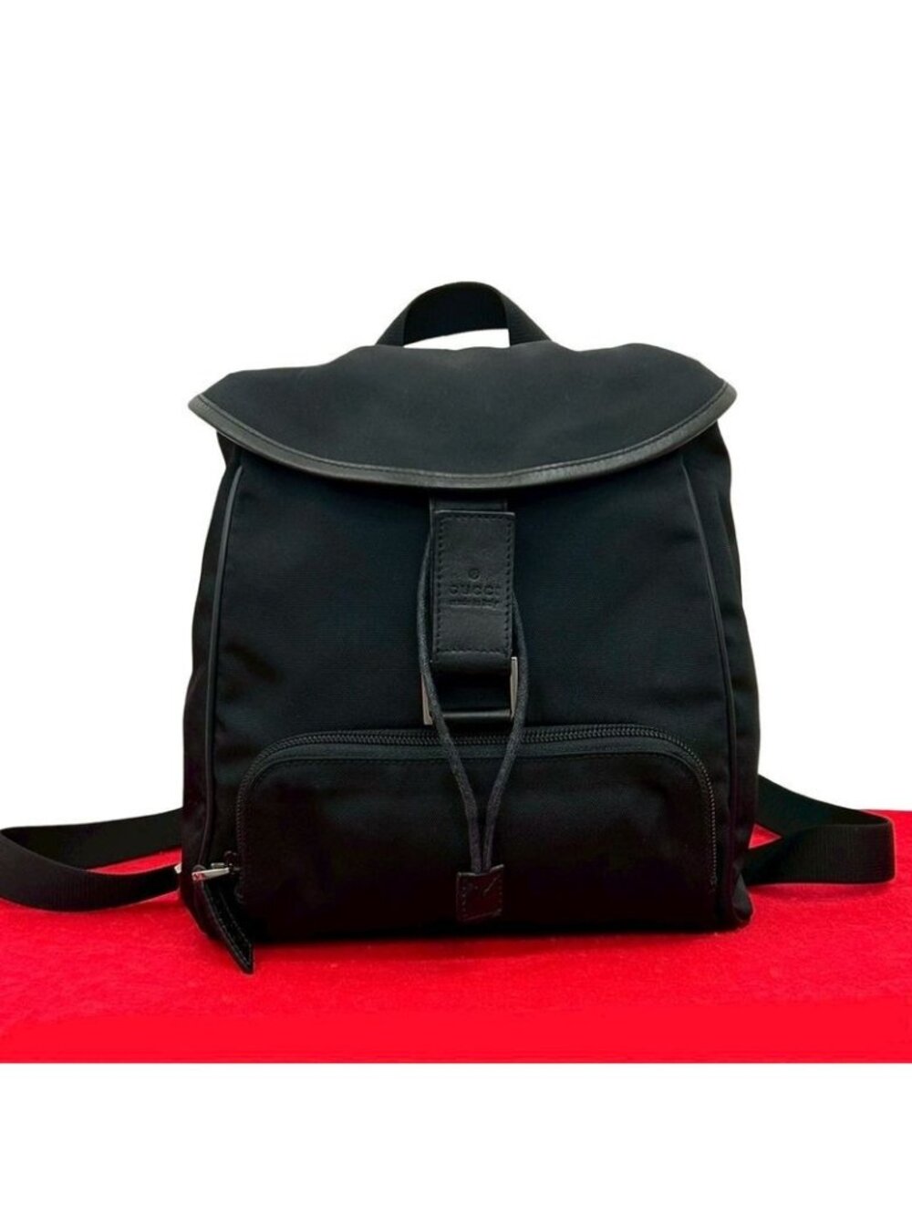 Gucci Logo Nylon Cuff Leather Mini Rucksack Sac Backpack
